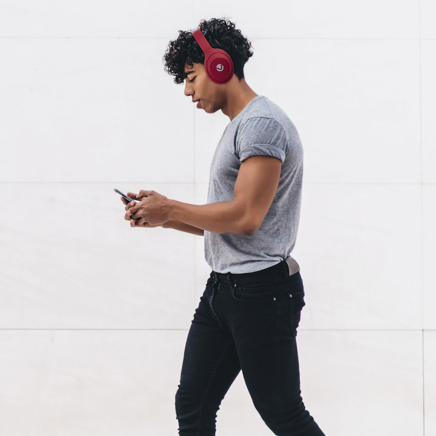 Volkano Cosmic 2 Series Bluetooth Headphones - Red