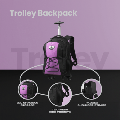 Volkano Winner Trolley Backpack 22L Pink