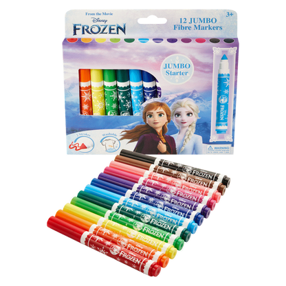 Frozen 12 Jumbo Fibre Markers Multi