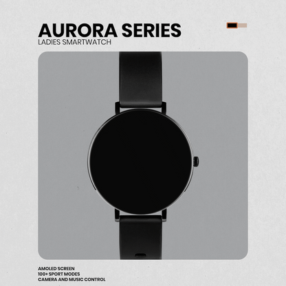 Volkano Aurora Series Ladies Smart Watch - Black