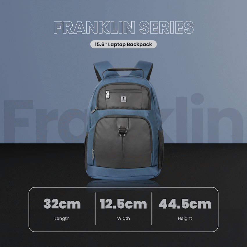 Volkano Franklin 15.6" Laptop Backpack - Navy/Black