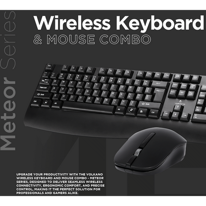 Volkano Meteor Wireless Keyboard and Mouse Combo