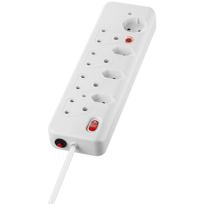Nexon 8 Way  Medium Surge Multiplug 0.5M - White