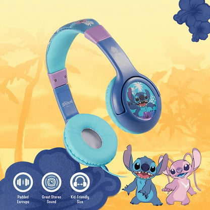 Disney Stitch Padded Auxiliary Headphones
