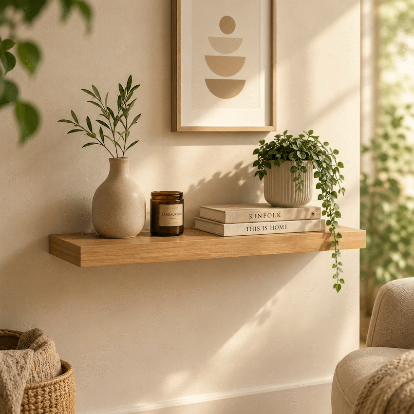 Everfurn Thea Floating  Wall Shelf -Small