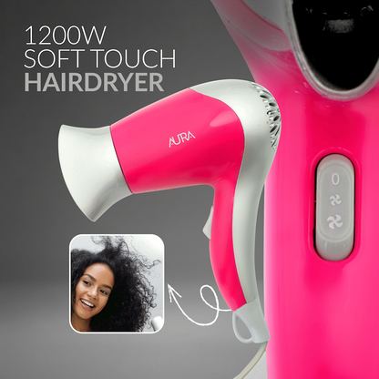 Aura by Elektra 1200W Soft Touch Hairdryer