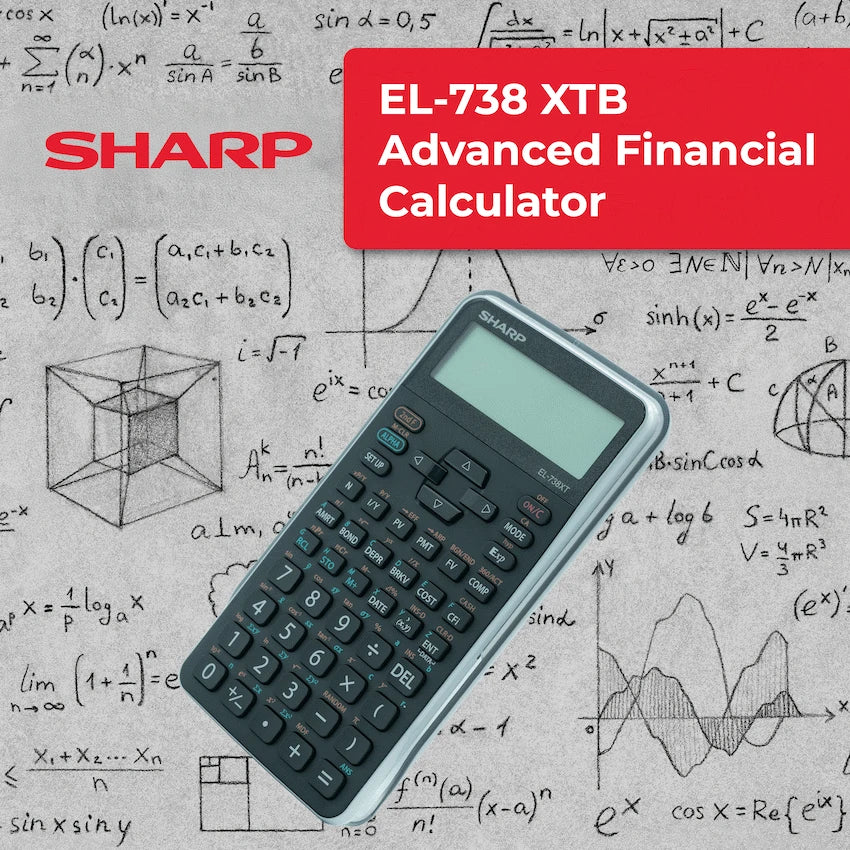 Sharp EL-738 XTB - Advanced Financial Calculator NEW DESIGN