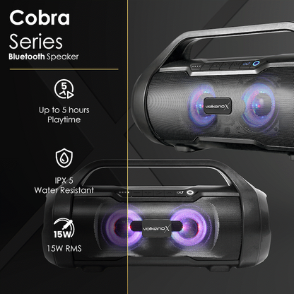 VolkanoX Cobra Series Bluetooth Speaker - Black