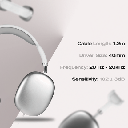 Amplify Zenith Series Aux Headphones - White