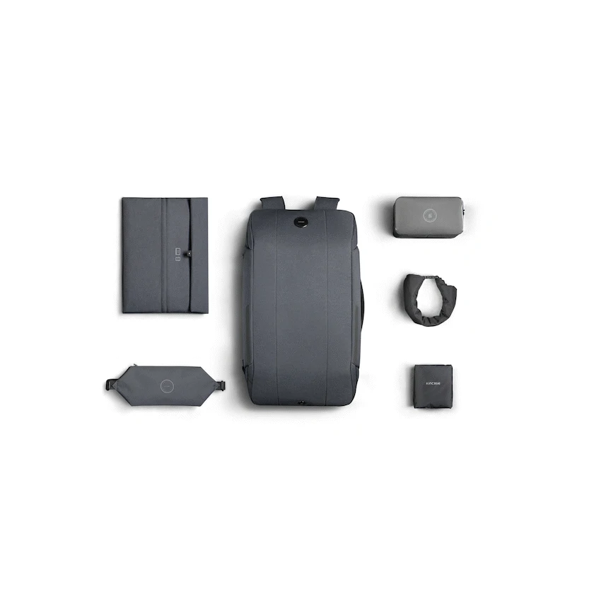 Kingsons Kincase Tripper 5 Pc Travel Set Grey