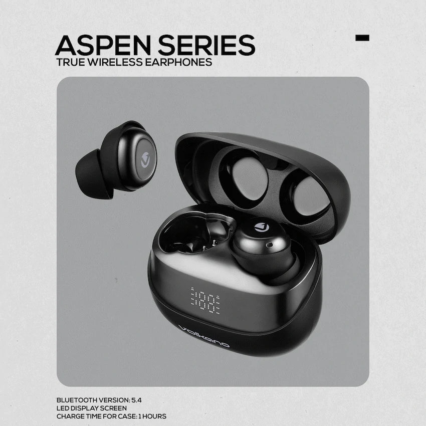 Volkano Aspen True Wireless Earphones - Black