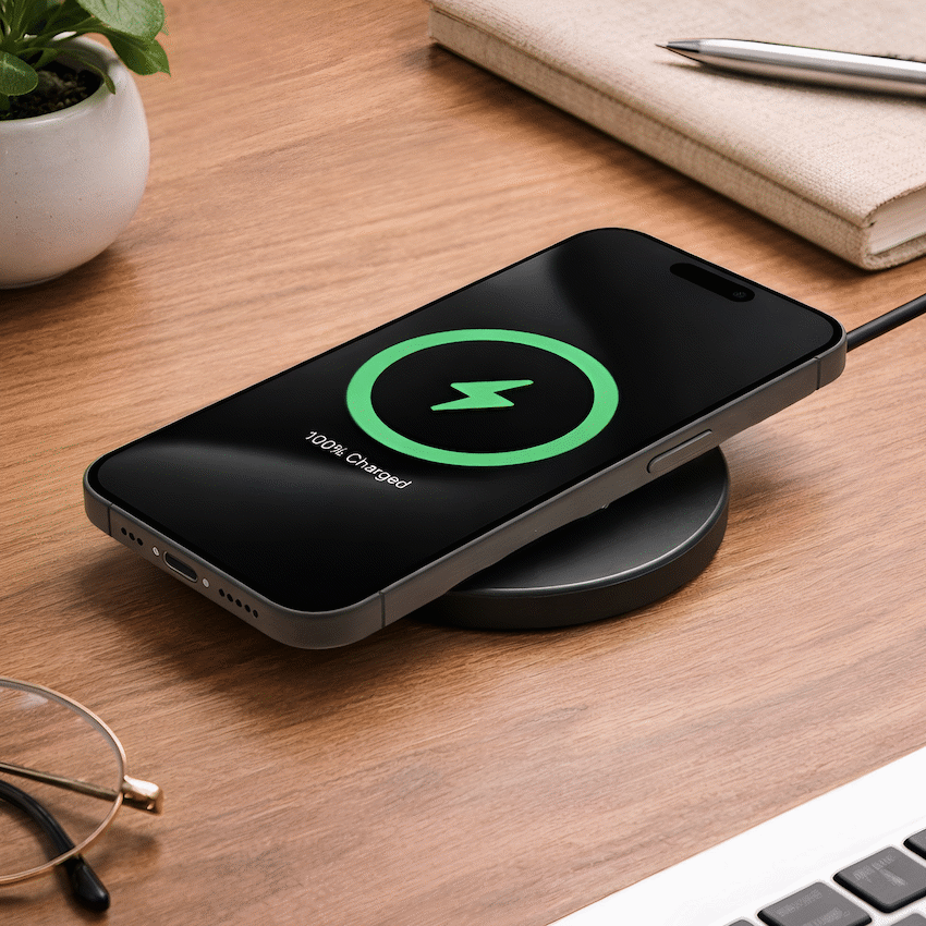 Volkano Magni Series Qi2.2 25W Wireless Charging Pad - Black