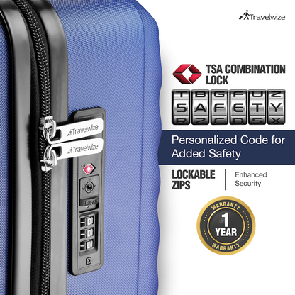 Travelwize Astra ABS 67cm 4-Wheel Spinner Luggage - Navy