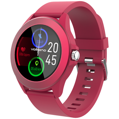 Volkano Splash Series Round Smartwatch - Red