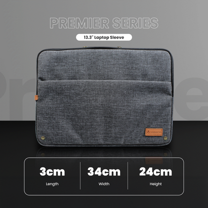 Volkano Premier Series 13.3" Laptop Sleeve - Dark Grey