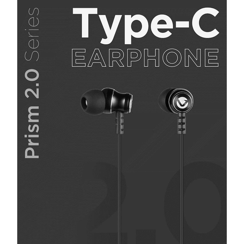 Volkano Prism 2.0 Series Type-C Earphone - Black