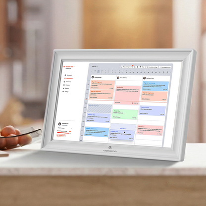 Volkano Agenda Series Smart Calendar and Digital Photo Frame 15.6" - White
