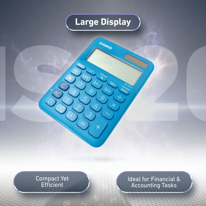 Casio MS-20UC - Desktop calculator 12 Digit - Blue