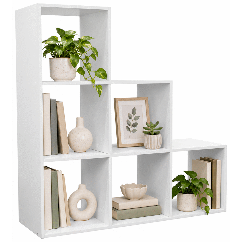 Everfurn Hexagon Bookshelf, High Pressure Laminate