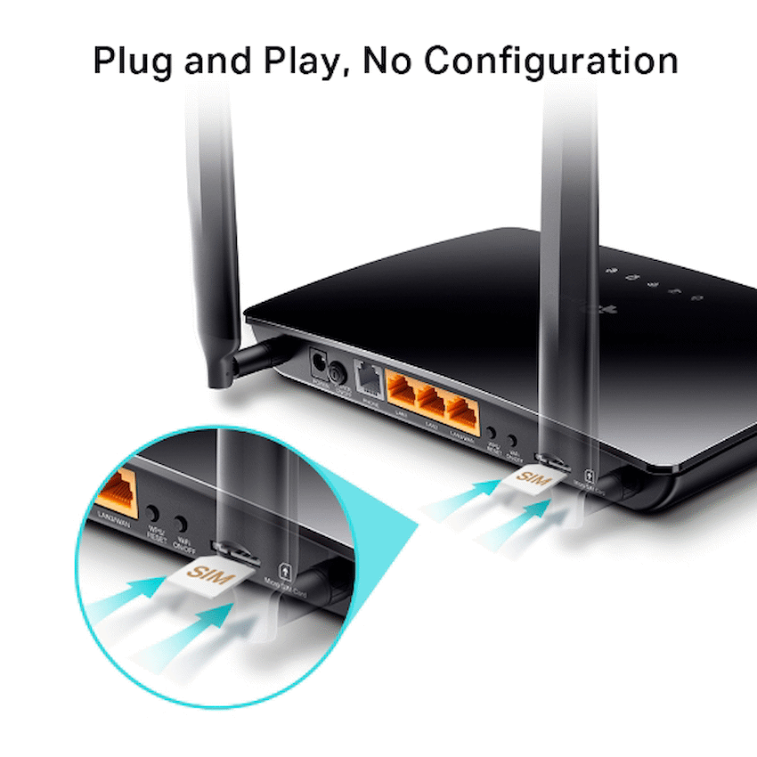 TP-Link TL-MR6500V 300Mbps Wireless N 4G LTE Router + VoIP