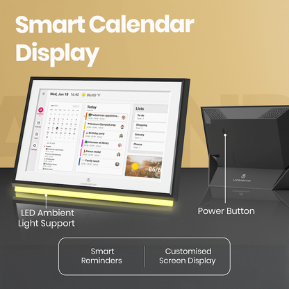 Volkano Agenda Series Smart Calendar and Digital Photo Frame  10" - Black