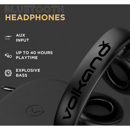 VolkanoX Silenco Series Active Noise-Cancelling Bluetooth Headphones - Black