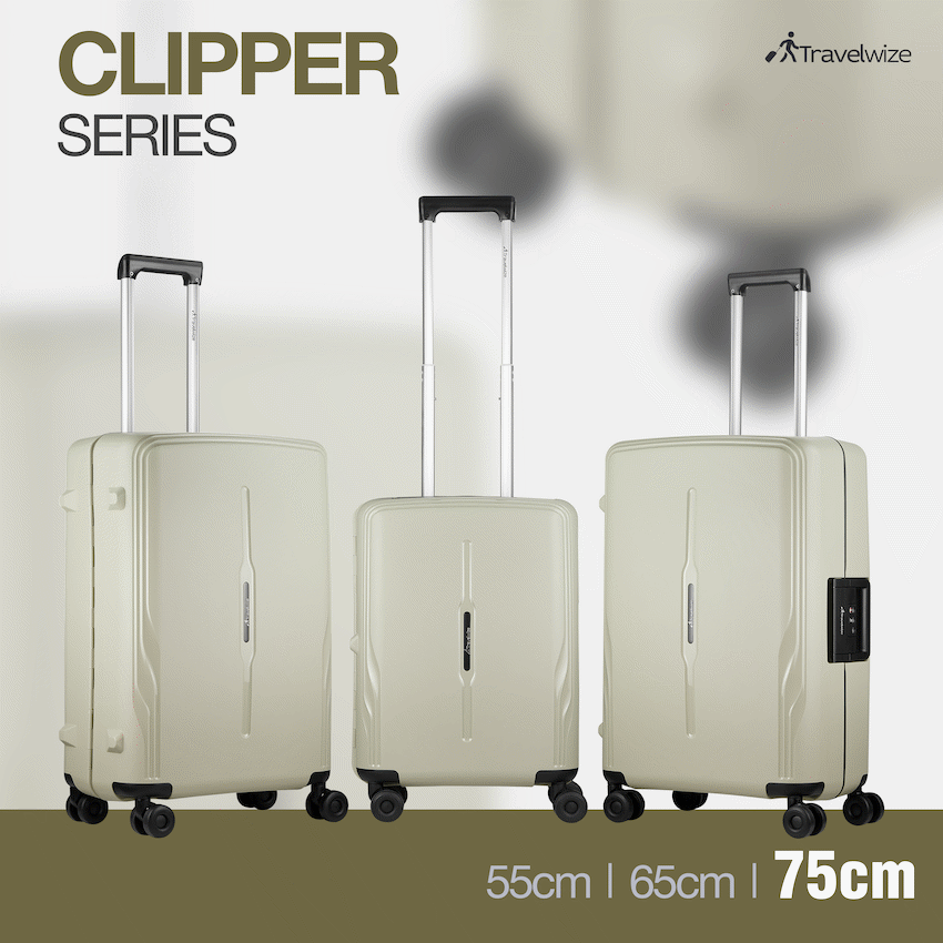 Travelwize Clipper PP 75cm 4-Wheel Spinner Luggage Beige