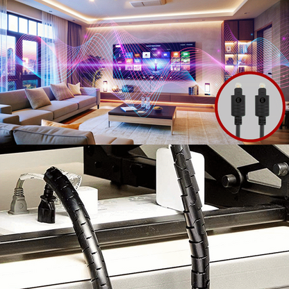 Volkano 1.2m & 3m Toslink Cables and 1.5m 20mm Express Cable - Bundle