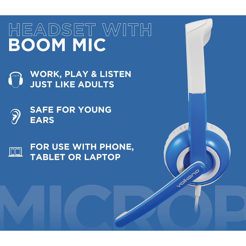 Volkano Kids Chat Junior series headset with mic - Blue