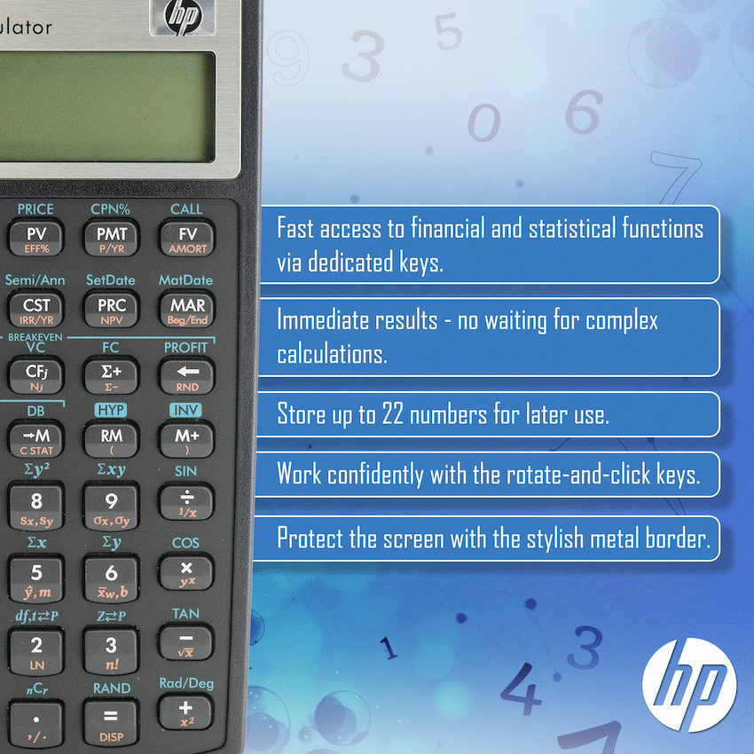 HP 10Bii+ - Business Calculator (Algebraic) - Non-Programmable