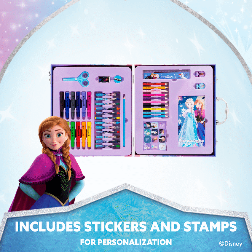 42 PIECE COLOURING STATIONERY BRIEFCASE- FROZEN
