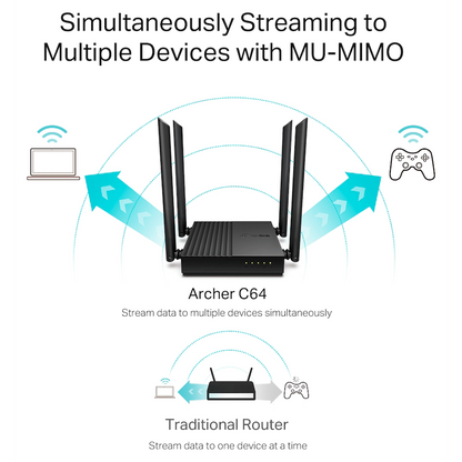 TP-Link Archer C64 AC1200 MU-MIMO Wi-Fi Router