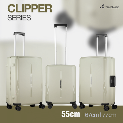 Travelwize Clipper PP 55cm 4-Wheel Spinner Luggage Beige