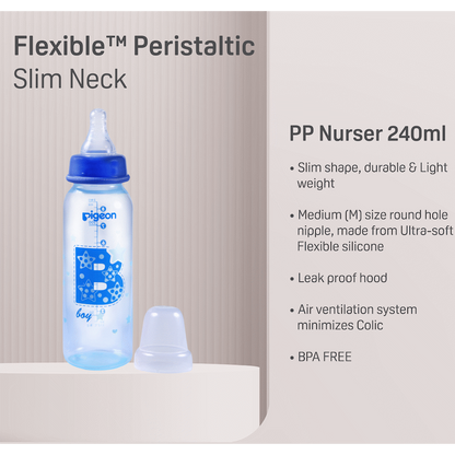 Pigeon Flexible Bottle Standard Neck - Blue 240ml