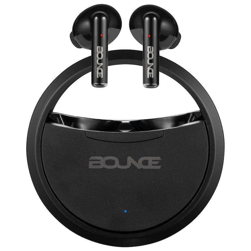 Bounce Proton Series True Wireless Earphones with Charging Case - Black