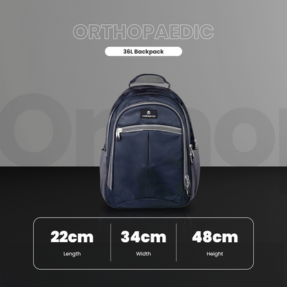 Volkano Orthopaedic Backpack 27L - Navy/Grey