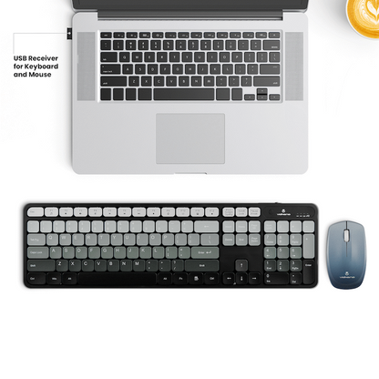 Volkano Prism Series Bluetooth Wireless Keyboard and Mouse - Grey