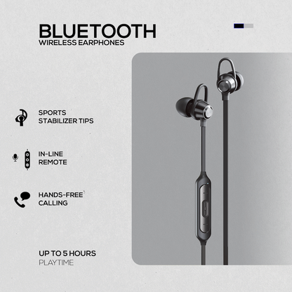 Volkano Rush 2.0 Bluetooth Earphones - Black
