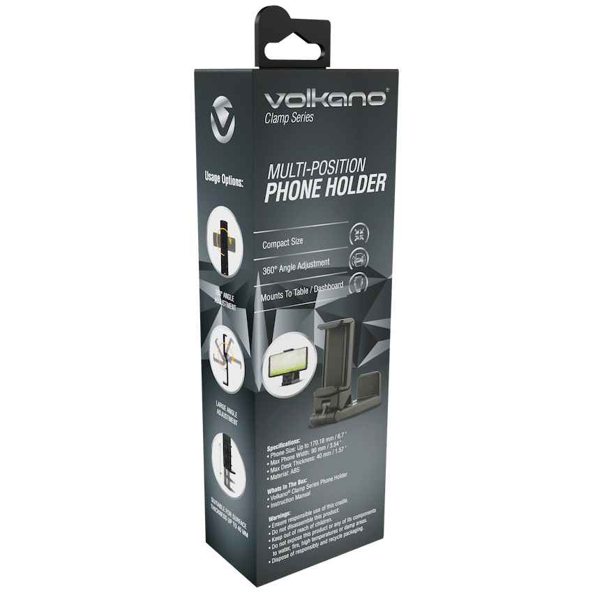 Volkano Clamp Series Phone Holder with Desk Clamp