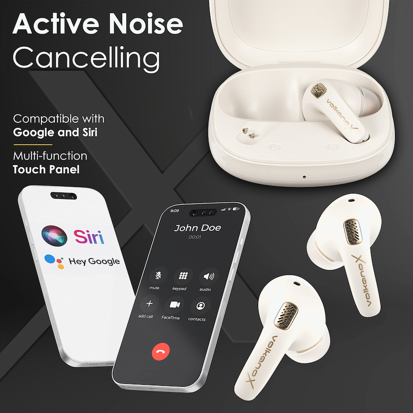 VolkanoX Bliss Series ANC TWS Earphones - Nude