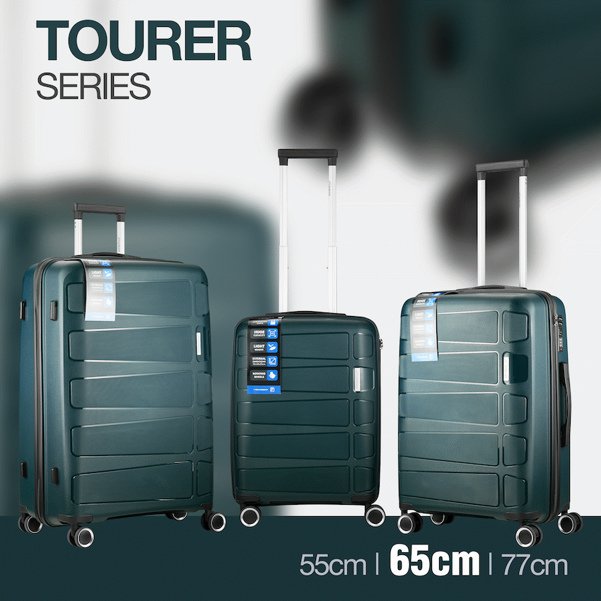 Travelwize Tourer PP 65cm 4-wheel Spinner Luggage Petrol