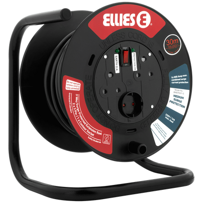 Ellies Heavy Duty Surge Extension Reel-30M-BK
