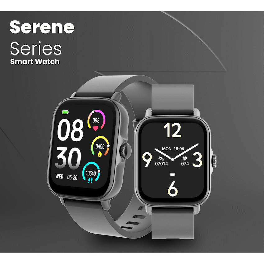 Volkano Active Tech Serene series Watch with heart rate monitor - Black