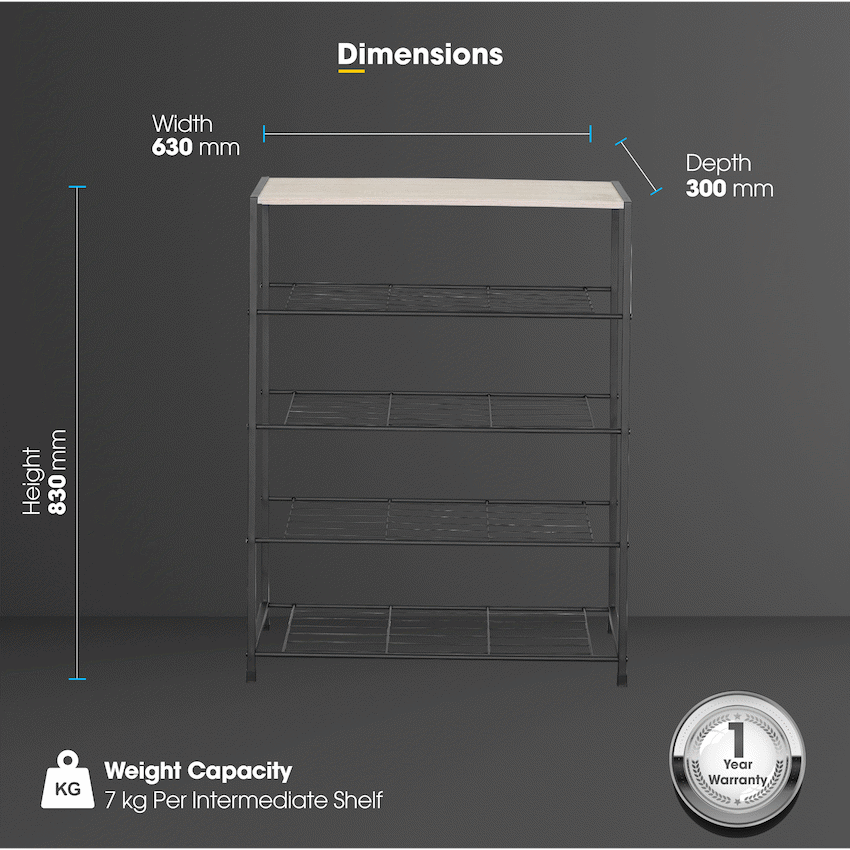 Everfurn Errol 5 Tier  Shoe Rack