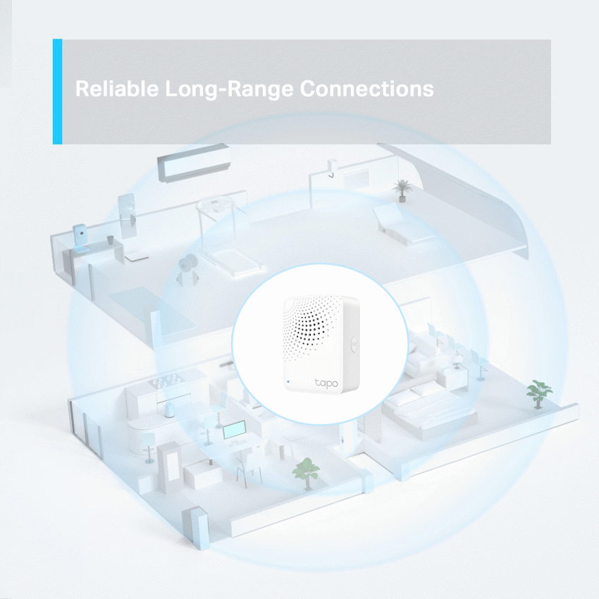 TP-Link Tapo H100 Smart Wi-Fi 868mhz Hub with Chime