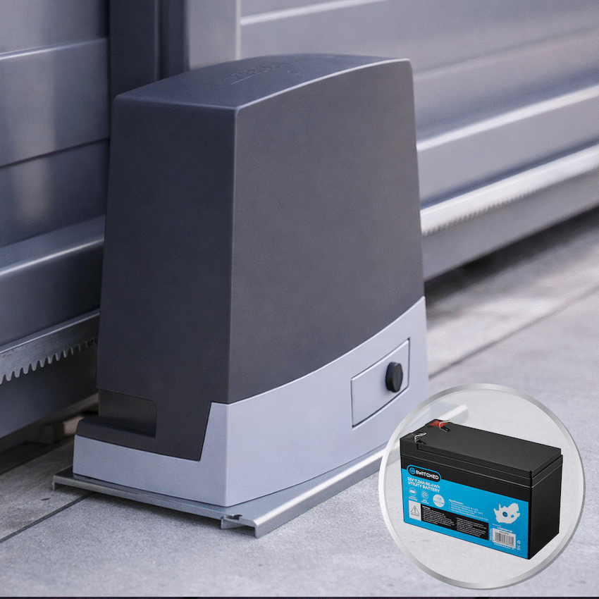 Switched LiFePO4 Gate Motor/Alarm Battery