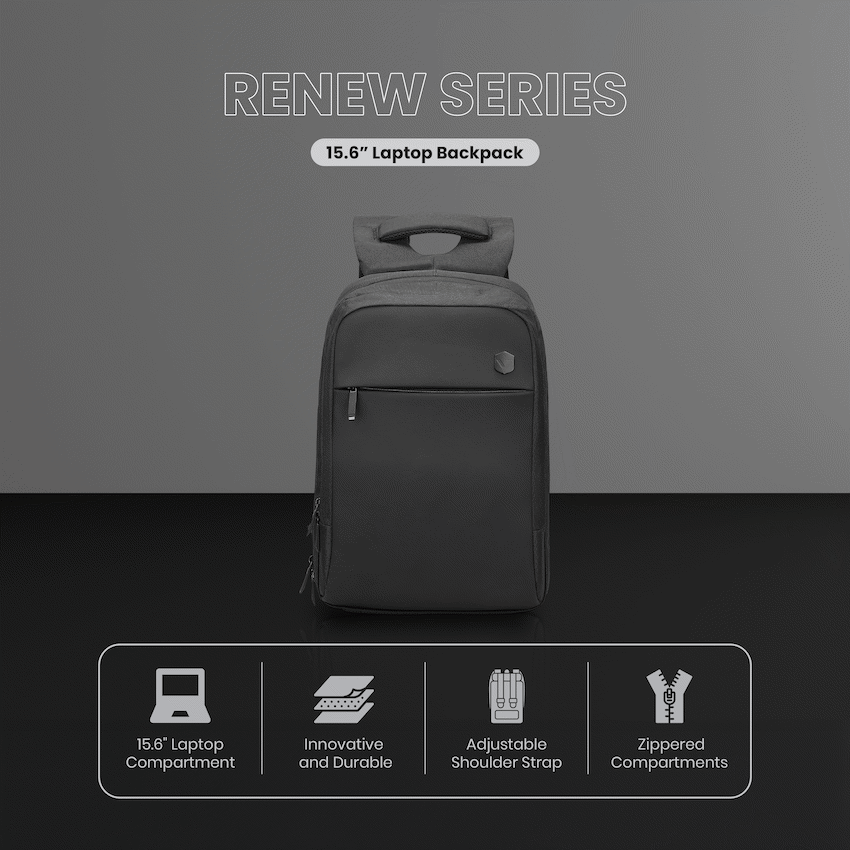 Volkano Renew 15.6" Laptop Backpack - Black