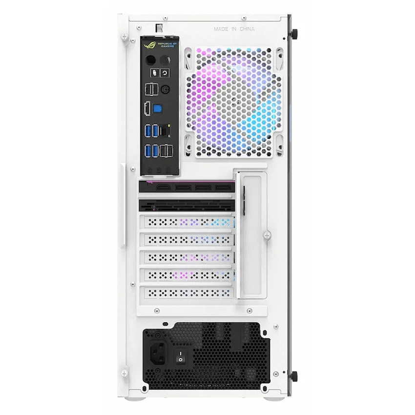 darkFlash Computer Case DK351 - White (with 4 ARGB Fans)