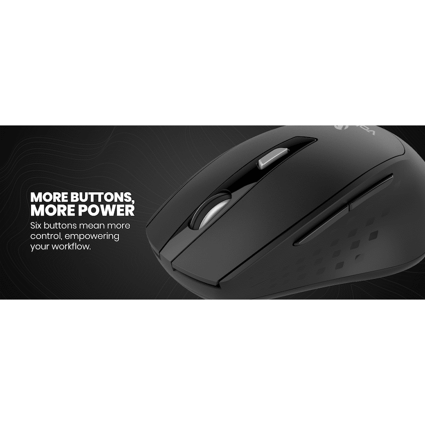 Volkano Chrome Series Wireless Mouse - Black