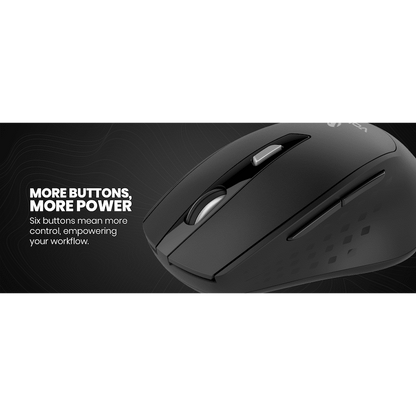 Volkano Chrome Series Wireless Mouse - Black